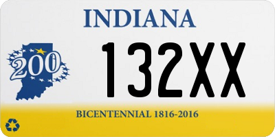 IN license plate 132XX