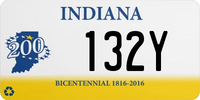 IN license plate 132Y