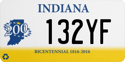 IN license plate 132YF