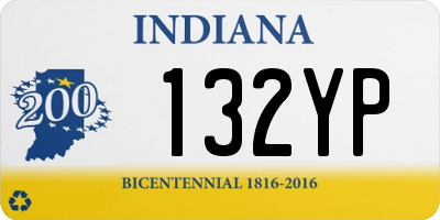 IN license plate 132YP