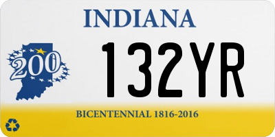 IN license plate 132YR