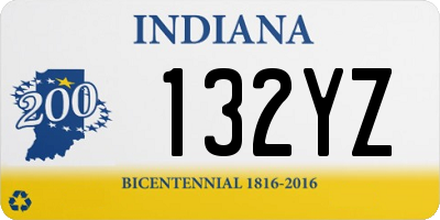 IN license plate 132YZ