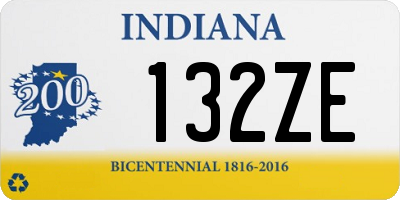 IN license plate 132ZE