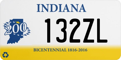 IN license plate 132ZL