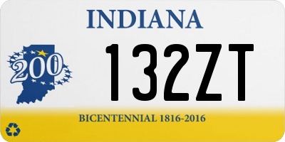 IN license plate 132ZT