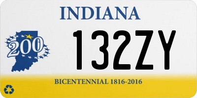 IN license plate 132ZY