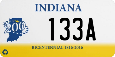 IN license plate 133A