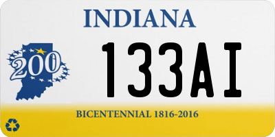 IN license plate 133AI