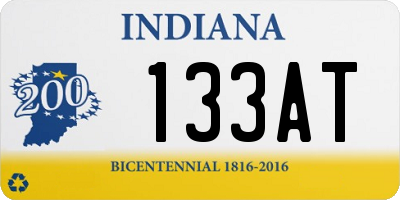 IN license plate 133AT