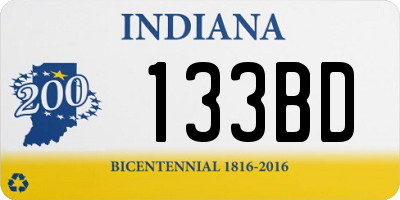 IN license plate 133BD