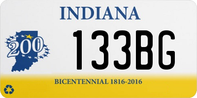 IN license plate 133BG