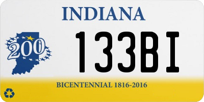 IN license plate 133BI