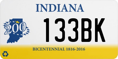 IN license plate 133BK