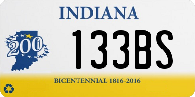 IN license plate 133BS