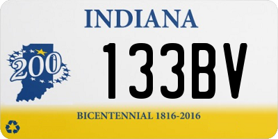 IN license plate 133BV