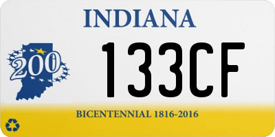 IN license plate 133CF