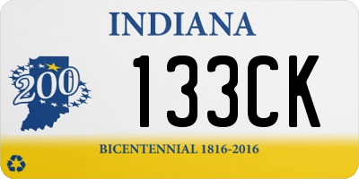 IN license plate 133CK