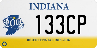 IN license plate 133CP