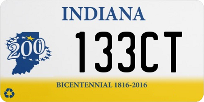 IN license plate 133CT