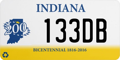 IN license plate 133DB