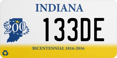 IN license plate 133DE