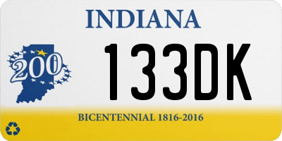 IN license plate 133DK