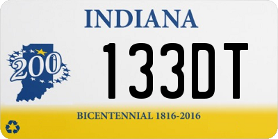 IN license plate 133DT