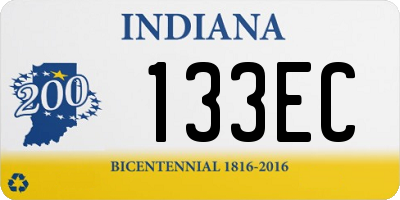 IN license plate 133EC