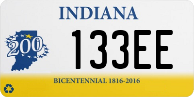 IN license plate 133EE