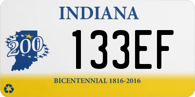 IN license plate 133EF