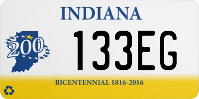 IN license plate 133EG