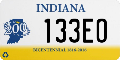 IN license plate 133EO
