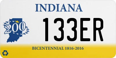 IN license plate 133ER