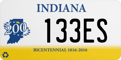 IN license plate 133ES