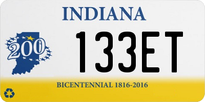 IN license plate 133ET