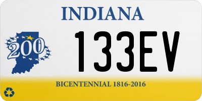 IN license plate 133EV