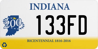 IN license plate 133FD