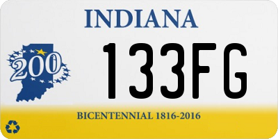 IN license plate 133FG