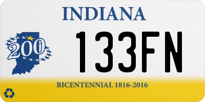 IN license plate 133FN