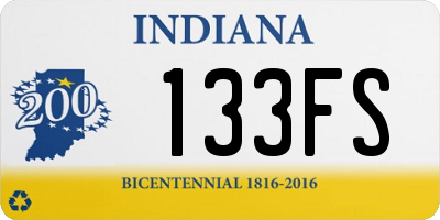 IN license plate 133FS