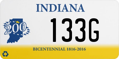 IN license plate 133G