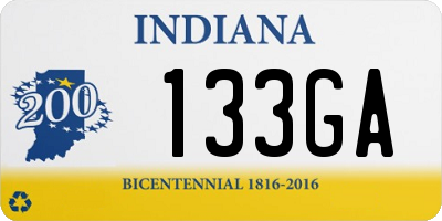 IN license plate 133GA