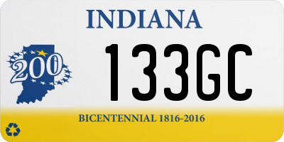 IN license plate 133GC