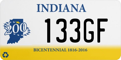 IN license plate 133GF