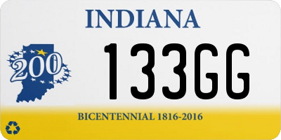 IN license plate 133GG