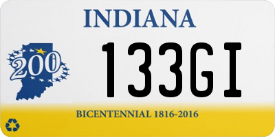 IN license plate 133GI