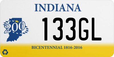 IN license plate 133GL