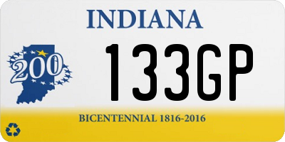 IN license plate 133GP