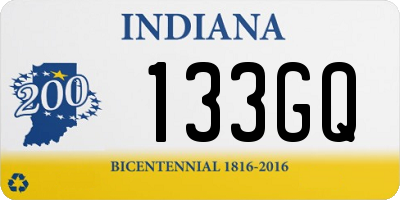 IN license plate 133GQ