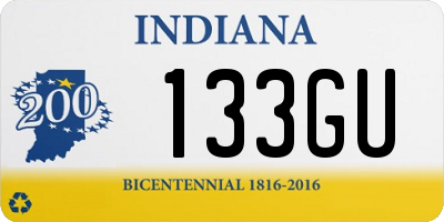 IN license plate 133GU